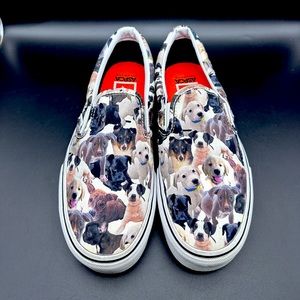 VANS ASPCA Men’s Puppy Dog Classic Slip-On Shoes Men 7.5/9.0 Woman